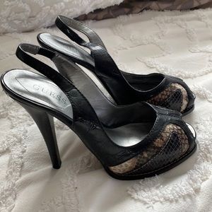 Guess snakeskin heel